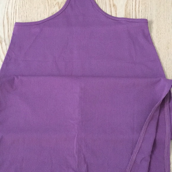 B16 New Shein Cut Out Dress Strappy Slit at the Bottom Lightweight Mauve XSmall - Picture 3 of 8